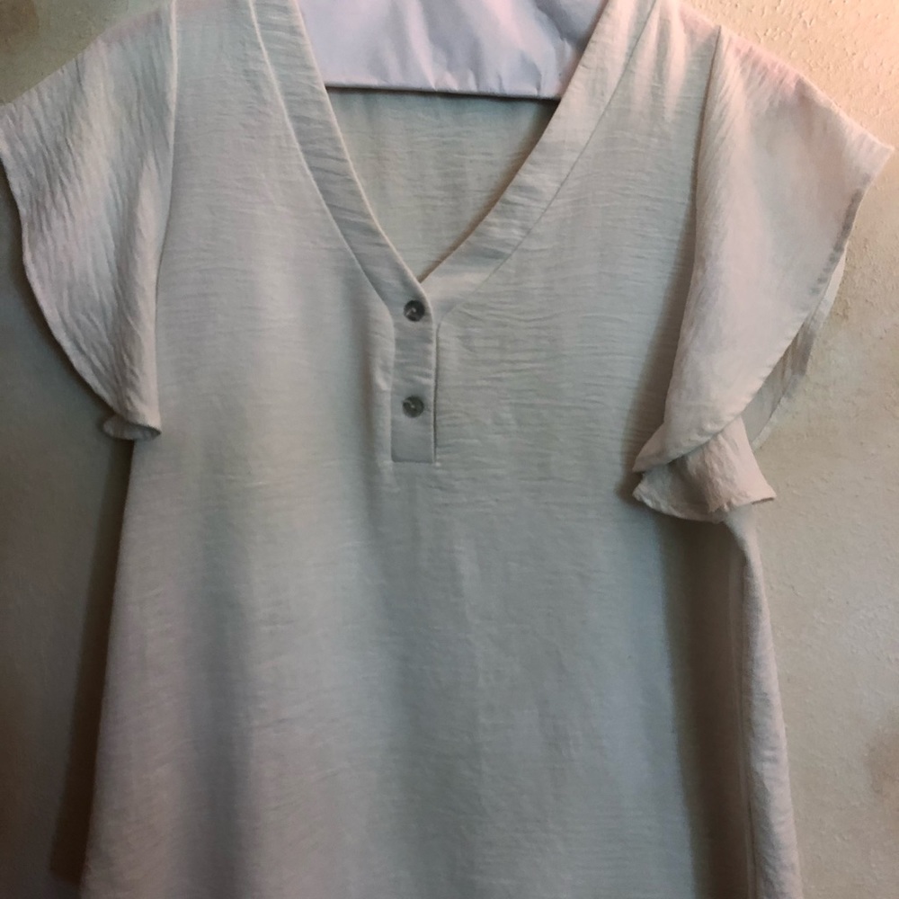 White blouse with buttons